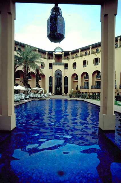 The swimming pool in the central courtyard