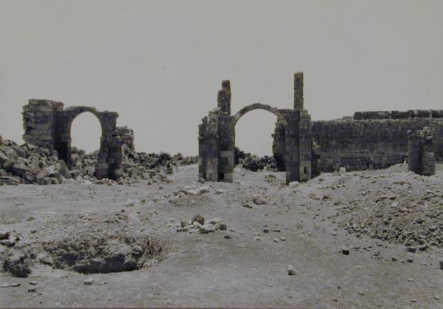 Ruins of façade of mosque in greater enclosure
