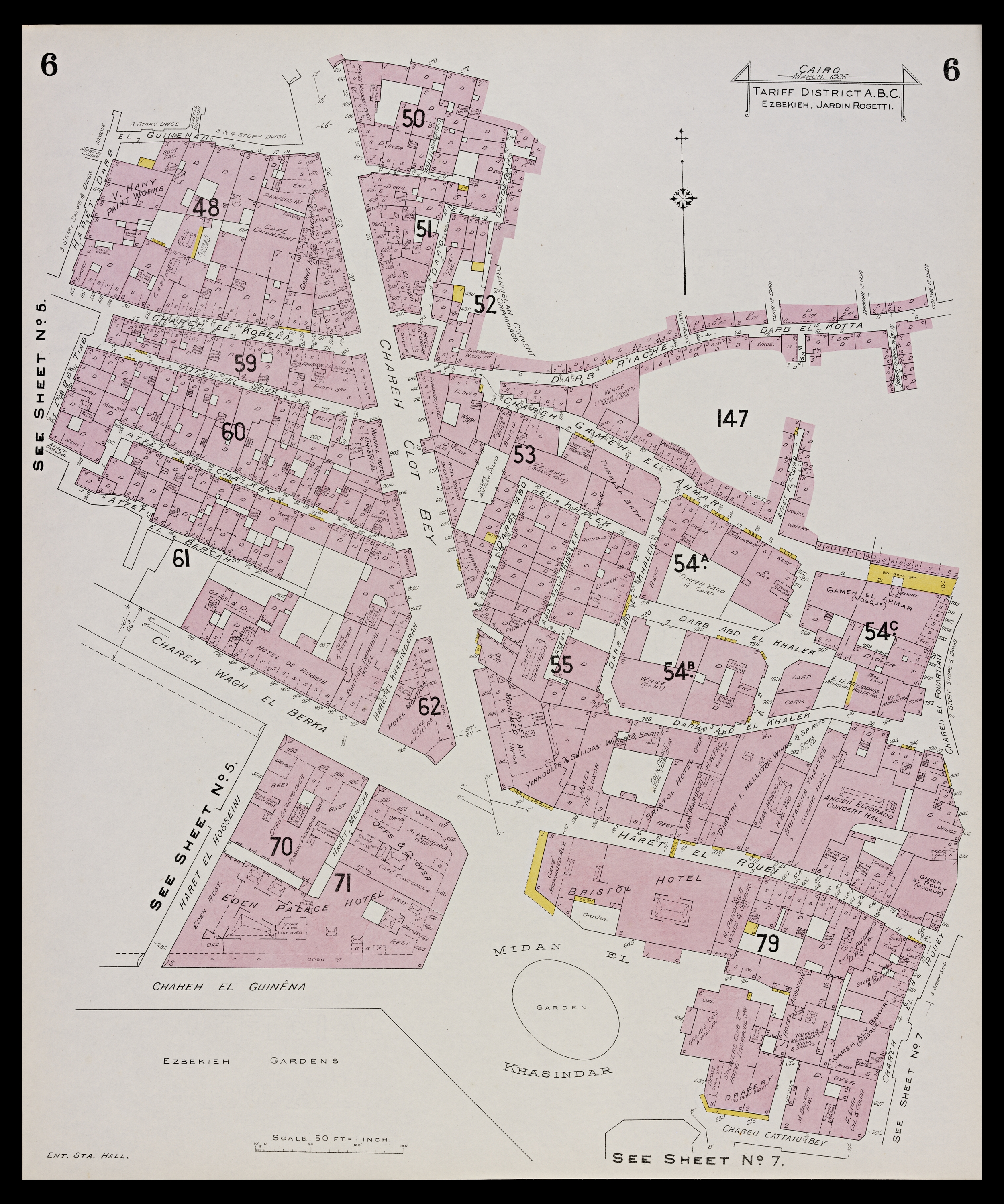 Charles E. Goad - <span style="color: rgb(1, 1, 1); line-height: 16px;">A sheet from the&nbsp;</span><span style="color: rgb(1, 1, 1); line-height: 16px; font-style: italic;">Insurance Plan of Cairo</span><span style="color: rgb(1, 1, 1); line-height: 16px;">. The complete set of plans can be found on&nbsp;</span><a href="http://archnet.org/publications/10218" target="_blank" data-bypass="true" style="line-height: 16px;">Archnet</a><span style="color: rgb(1, 1, 1); line-height: 16px;">, or as georeferenced versions in the&nbsp;</span><a href="http://calvert.hul.harvard.edu:8080/opengeoportal/openGeoPortalHome.jsp?BasicSearchTerm=ExternalLayerId:1246" target="_blank" data-bypass="true" style="line-height: 16px;">Harvard Geospatial Library</a><span style="color: rgb(1, 1, 1); line-height: 16px;">.</span>