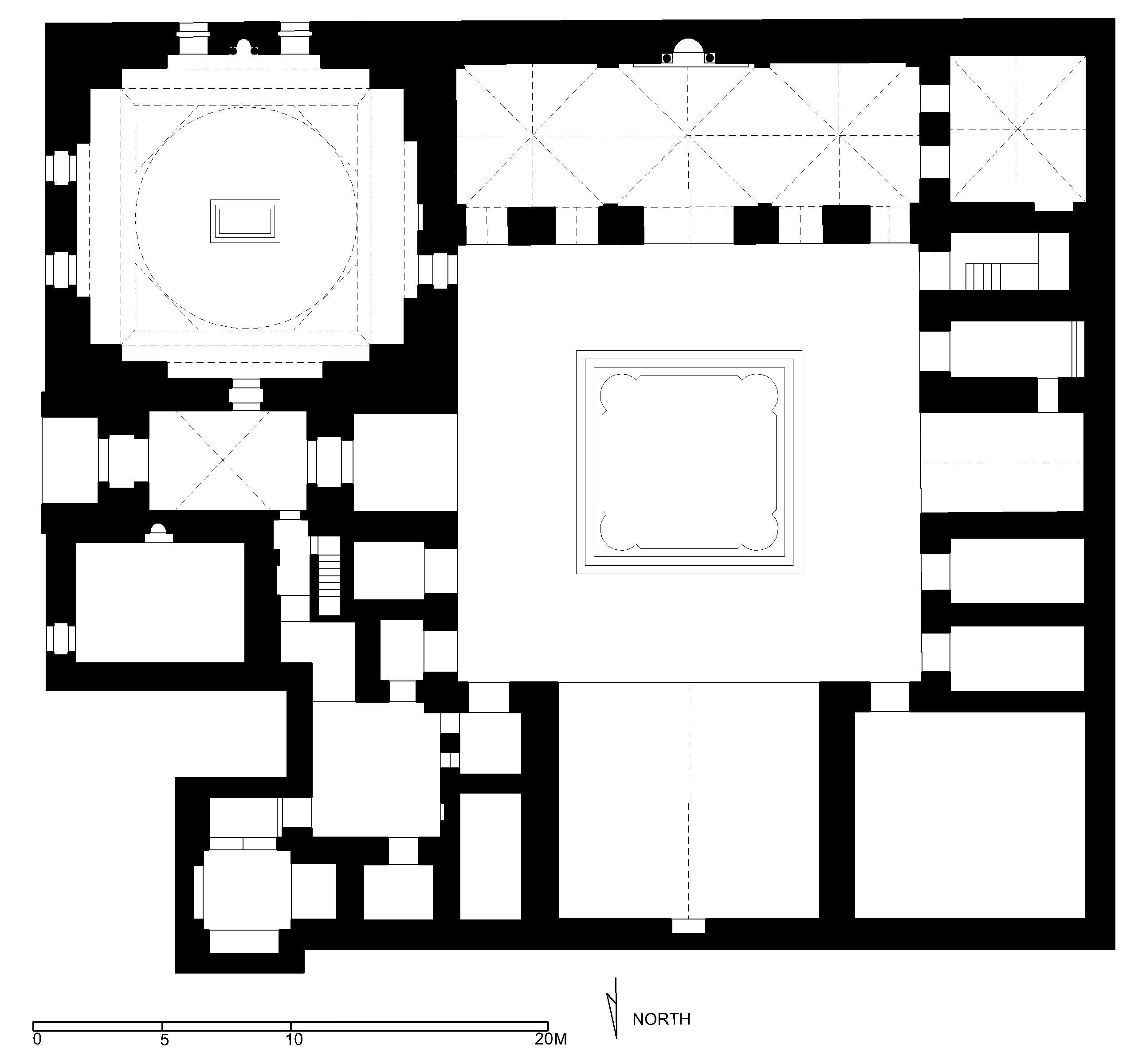 Madrasa al-'Adiliyya - Floor plan of madrasa (after Meinecke) in AutoCAD 2000 format. Click the download button to download a zipped file containing the .dwg file. 