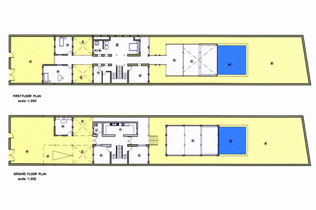 Floor plans of the ground and first floors