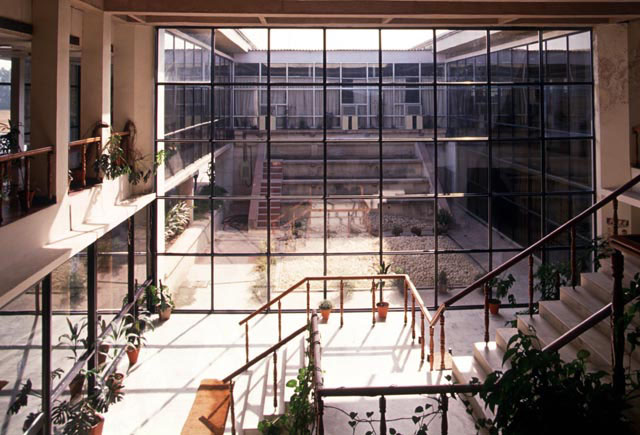 Interior, view to central patio