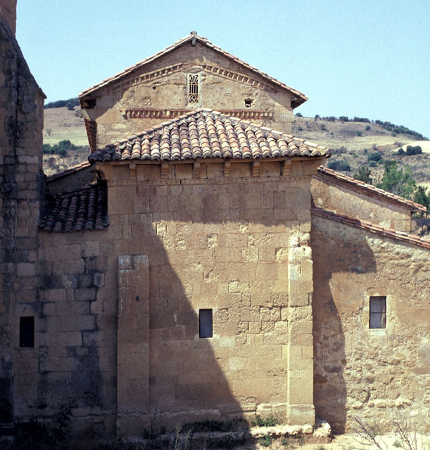 Exterior view of San Miguel Escalada from the east