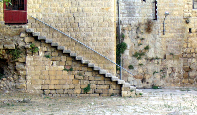 Staircase in the courtyard