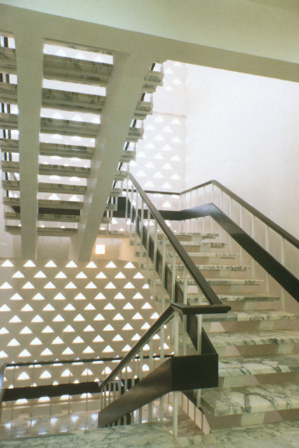 Interior view showing stairwell