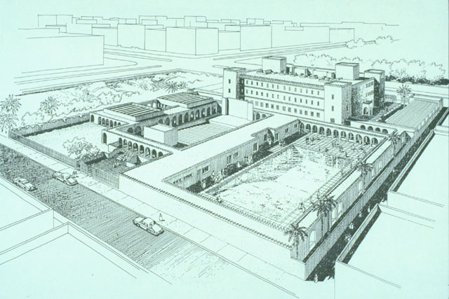 Perspectival site plan