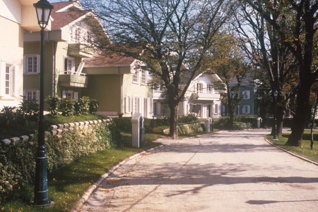 Exterior view along intimate residential street