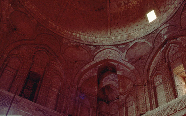 Interior detail of dome chamber showing corner squinches