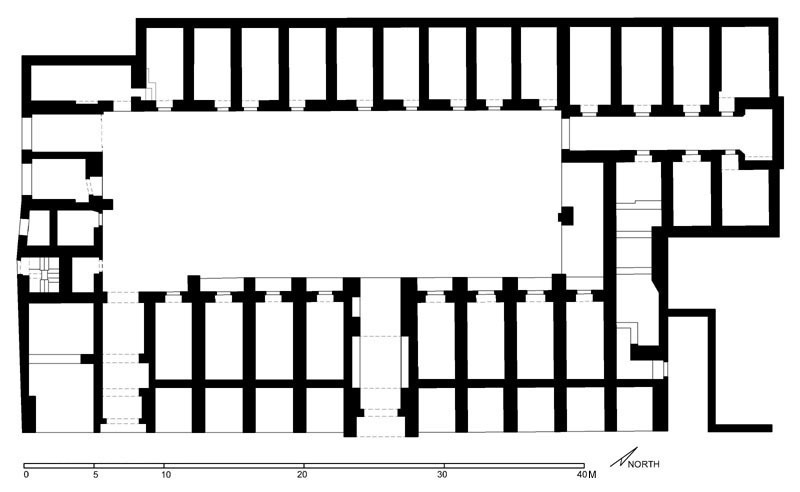 Wakala al-Sultan Qaytbay - Floor plan of wikala complex (after Meinecke) in AutoCAD 2000 format. Click the download button to download a zipped file containing the .dwg file.