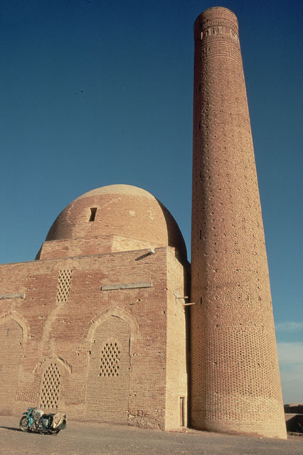 Exterior view from west with dome and minaret