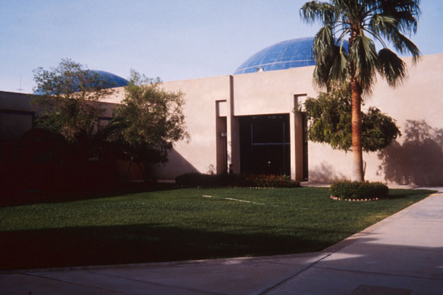 Exterior view showing entrance to domed inner space