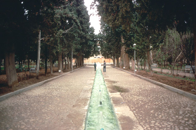 Bagh-i Fin - View along a water channel.