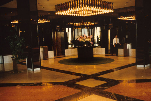 Interior view showing marble flooring
