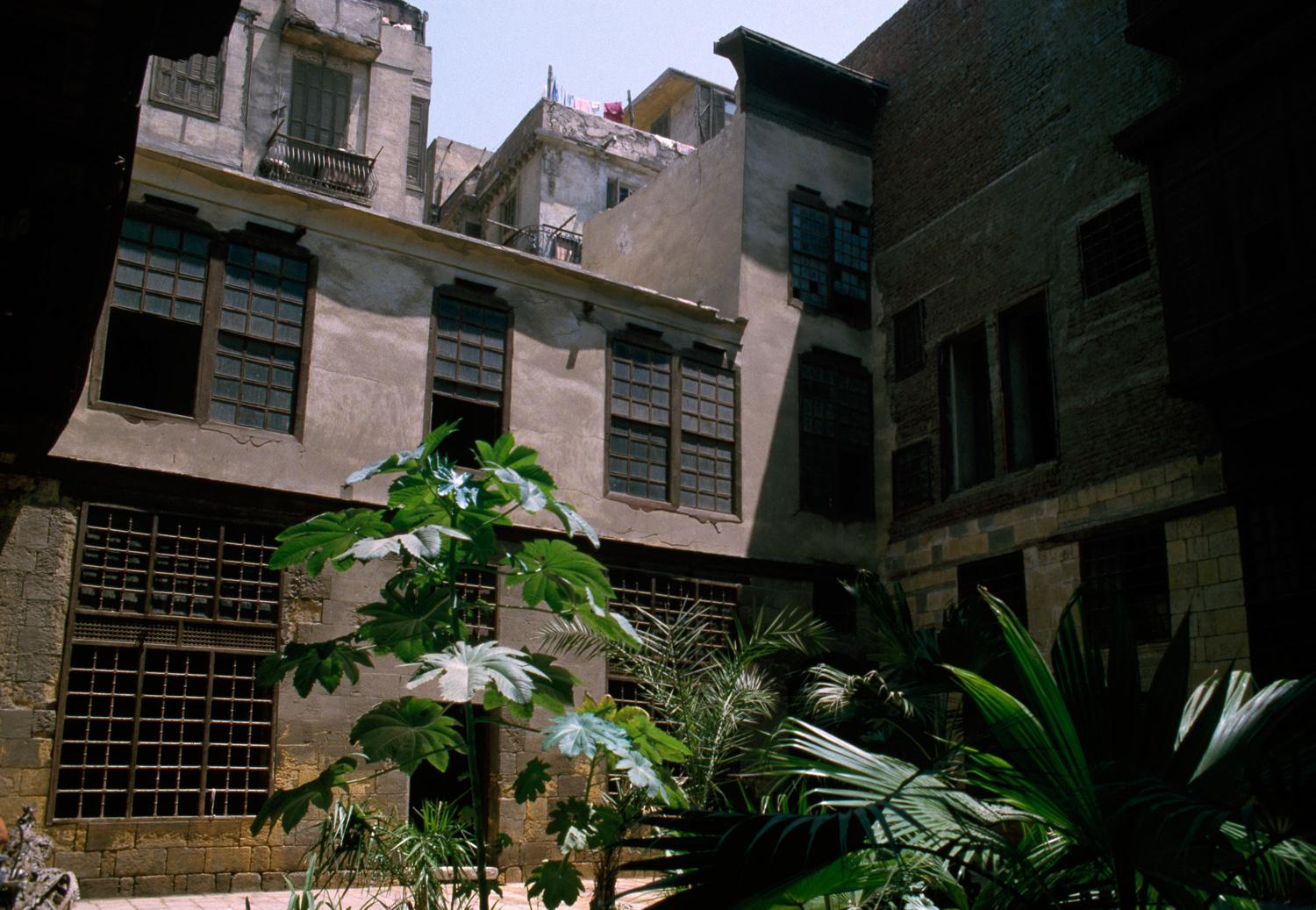 View of courtyard with main reception hall (qa'a) in background