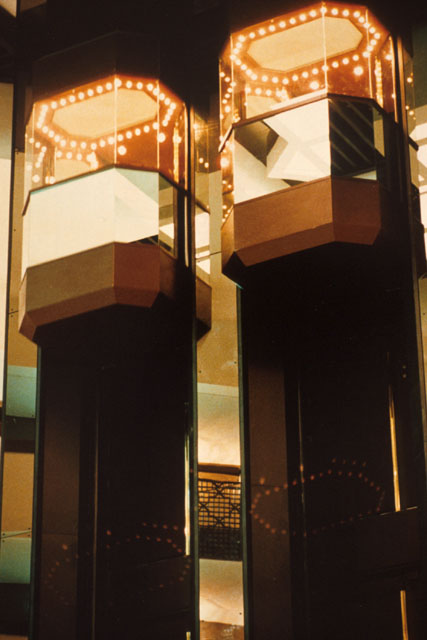 Interior detail showing elevators