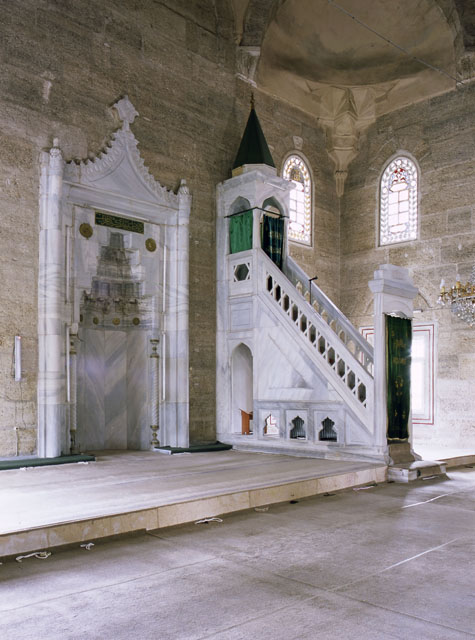 Interior view showing mihrab and minbar