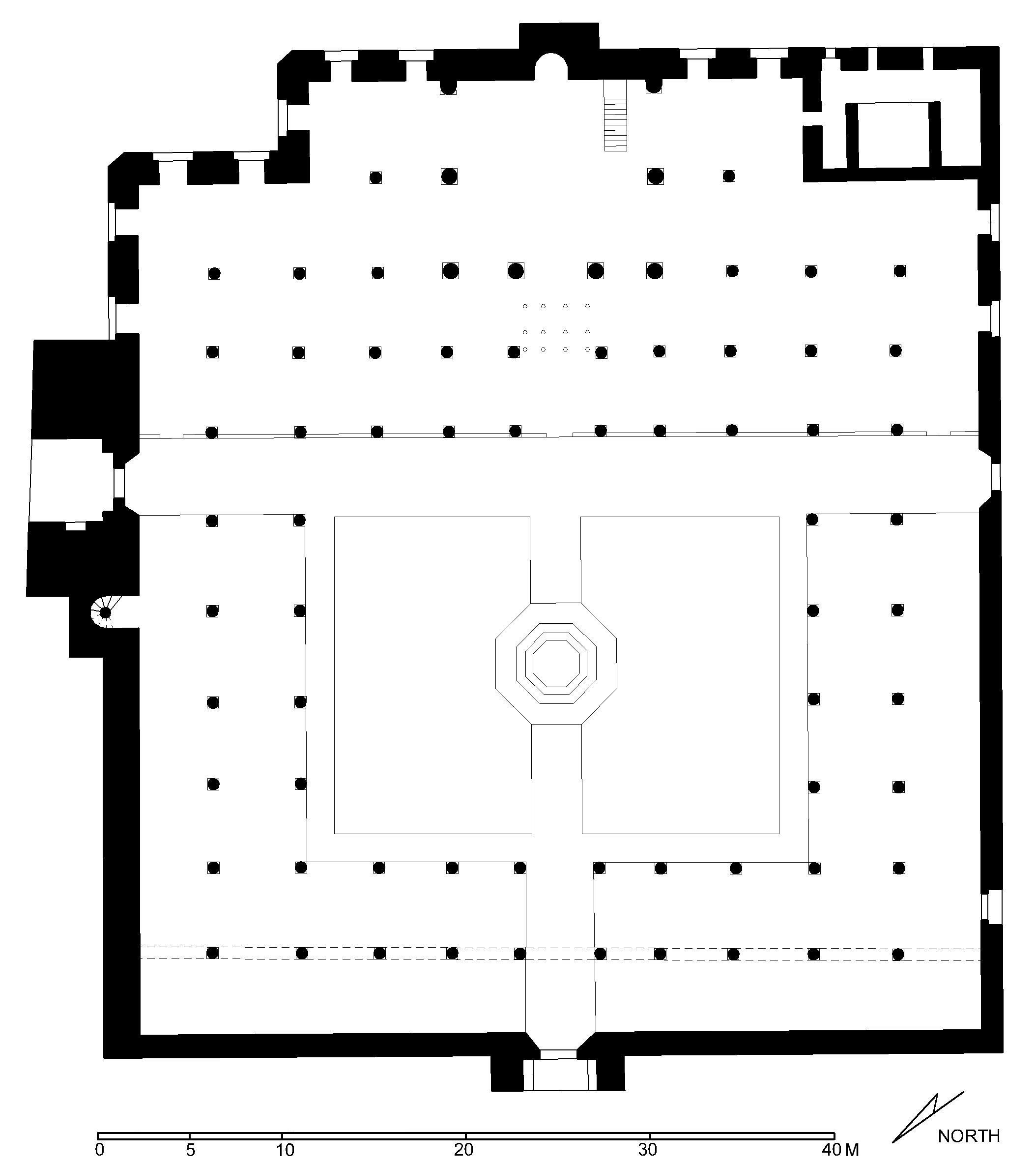 Masjid Altinbugha al-Maridani - Floor plan of mosque (after Meinecke) in AutoCAD 2000 format. Click the download button to download a zipped file containing the .dwg file. 