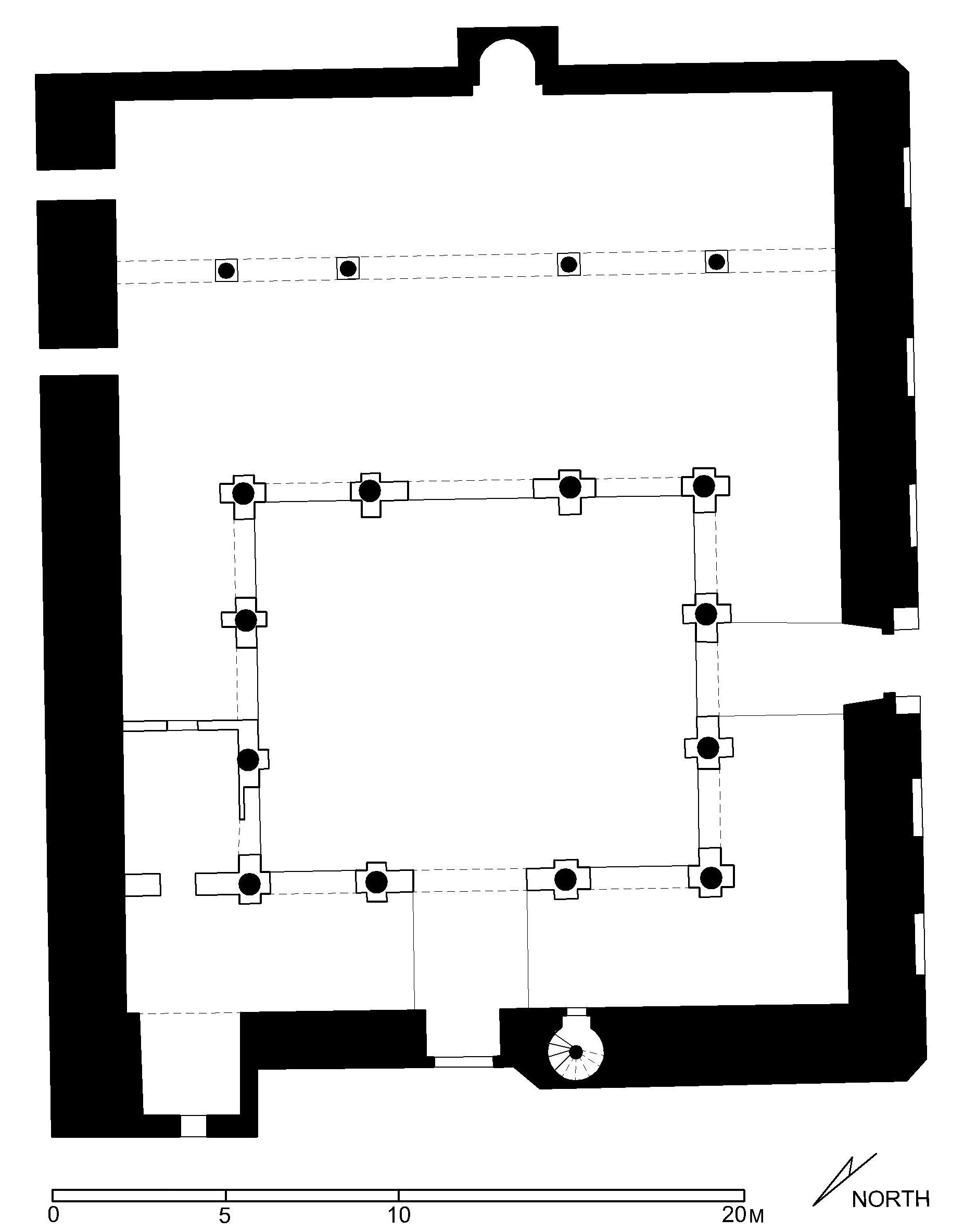 Masjid Sitt Hadaq - Floor plan of mosque (after Meinecke) in AutoCAD 2000 format. Click the download button to download a zipped file containing the .dwg file.