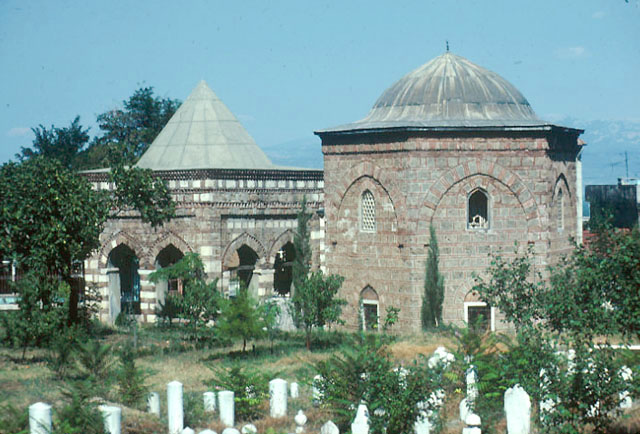 The mausolea called 'Cariyeler' (left) and 'Hatuniye', view from southwest