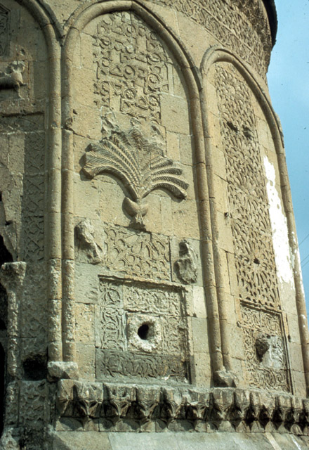 Exterior detail, showing palmette