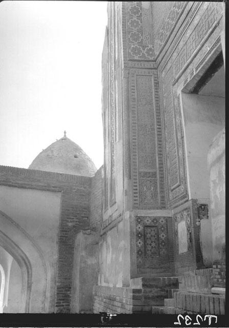 View of the portal from the northeast, within the Shah-i Zindeh corridor
