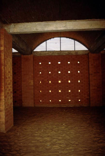 Interior, detail of the brickwork