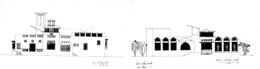 North, west elevations