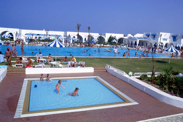 Exterior view showing poolside