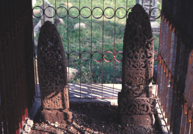 Tomb of missionary Makhdum Abu Abdullah and his wife, c. 15th century, not in the prevailing batu aceh style