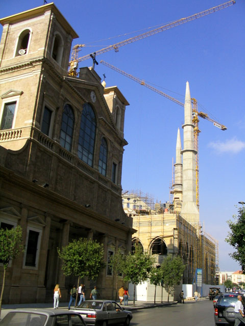 Exterior view from Amir Bechir Street, with St. George Cathedral in the foreground