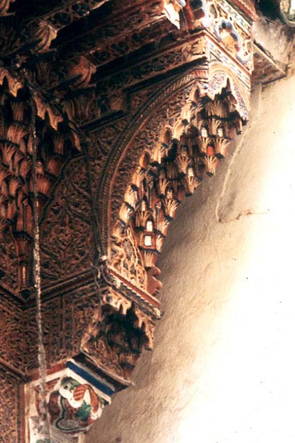 Detail, carved wood corbel