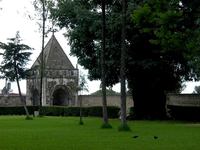 General exterior view of open-air chapel (Capilla Poza)