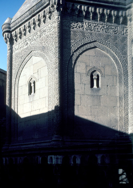 Exterior detail of mausoleum