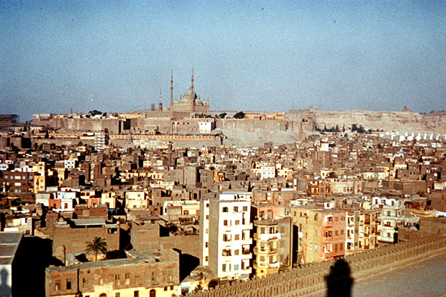 Distant view showing the mosque in the background