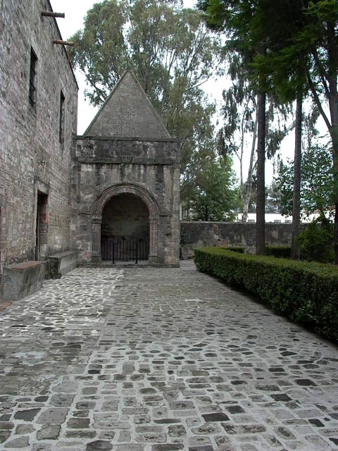 Exterior view of open-air chapel (Capilla Poza)