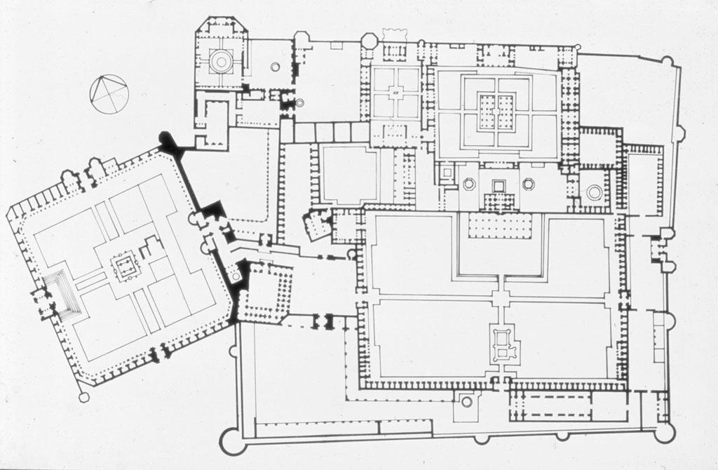 Floor plan, with Badshahi Mosque