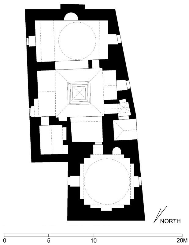 Turba al-Hafiziyya - Floor plan of mausoleum (after Meinecke) in AutoCAD 2000 format. Click the download button to download a zipped file containing the .dwg file.