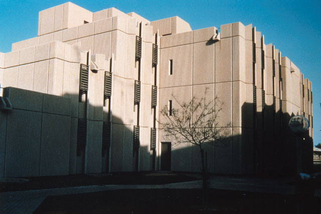 Exterior view showing concrete façade
