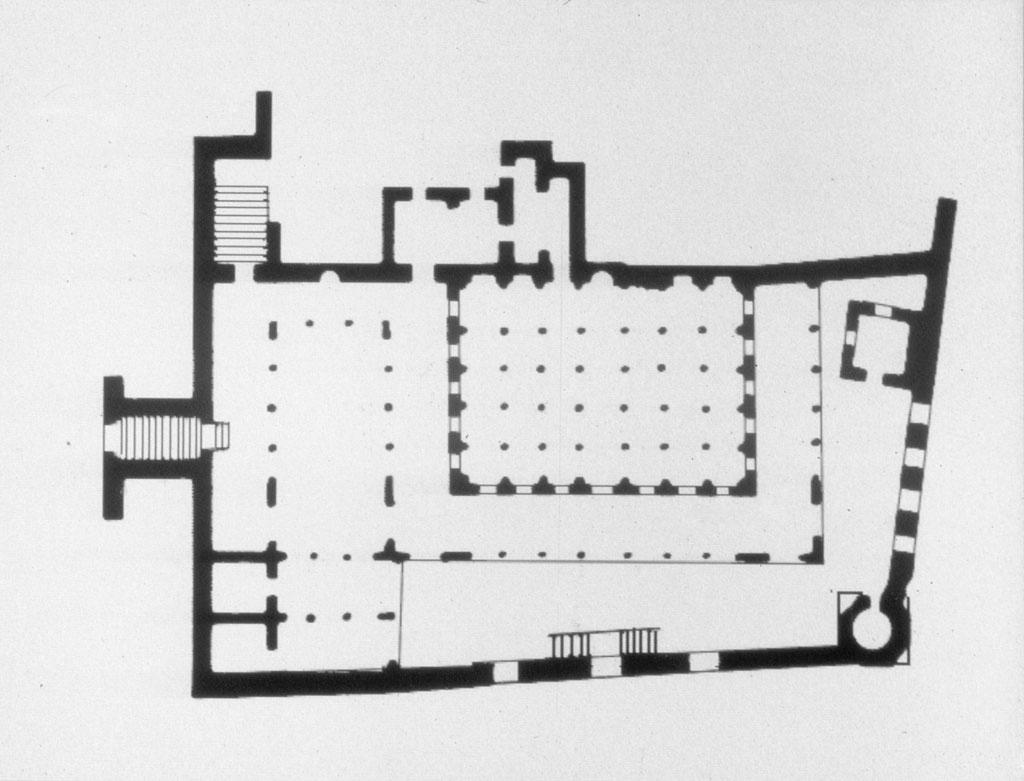 Masjid Hammuda Pasha - Floor plan (after Michell)