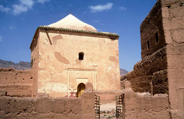Exterior view of tomb, before restoration