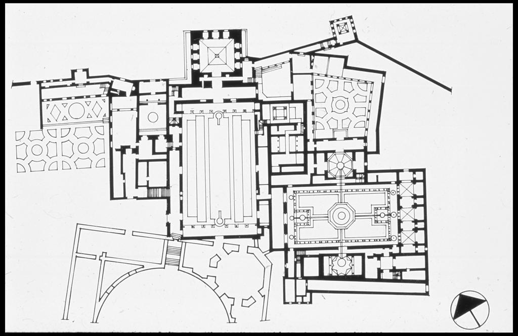 Palacio de los Leones - Floor plan (after Contreras)