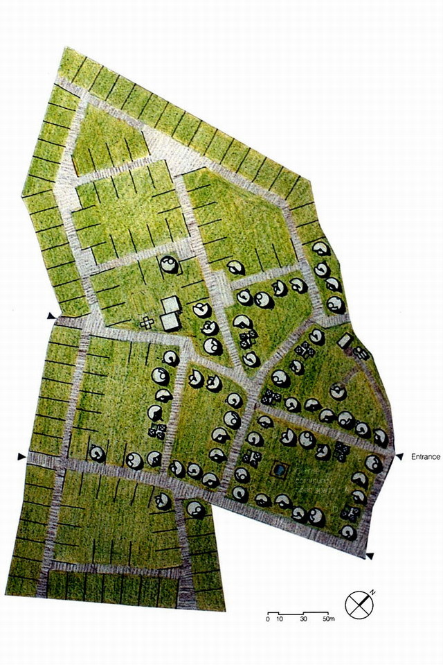 Site plan of housing complex