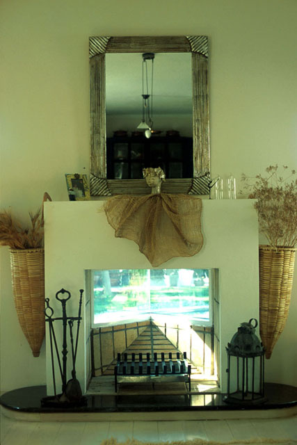 Berk Residence - Interior view showing decorative details on mantle