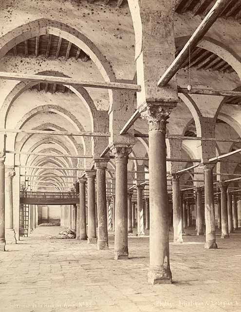 Jami' 'Amr ibn al-'As - Historic view of prayer hall, towards northeast