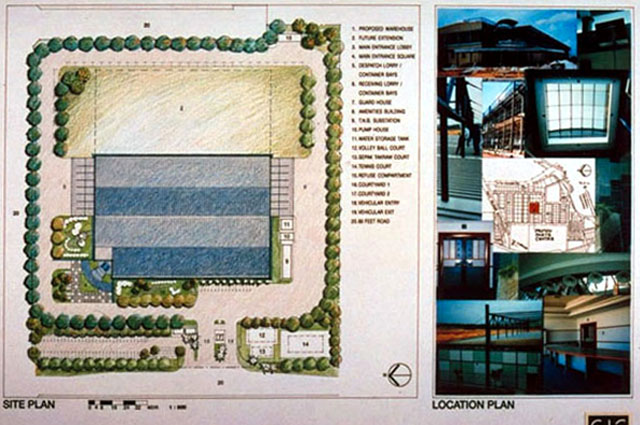 Color drawing, site plan and location plan