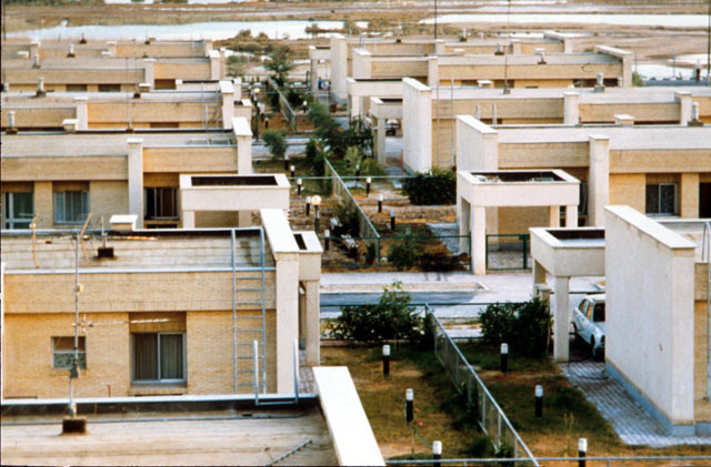 Aerial view over NPI Housing complex