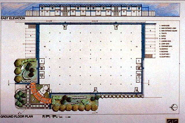 Color drawing, ground floor plan