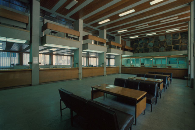 Interior view showing seating