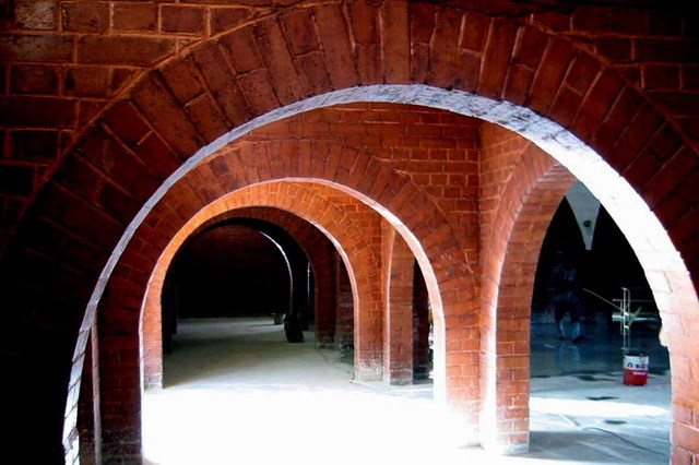 Craftsmen Centre - Interior view of brick arcade