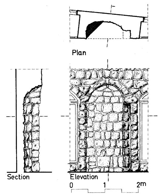 Mihrab: plan, section and elevation